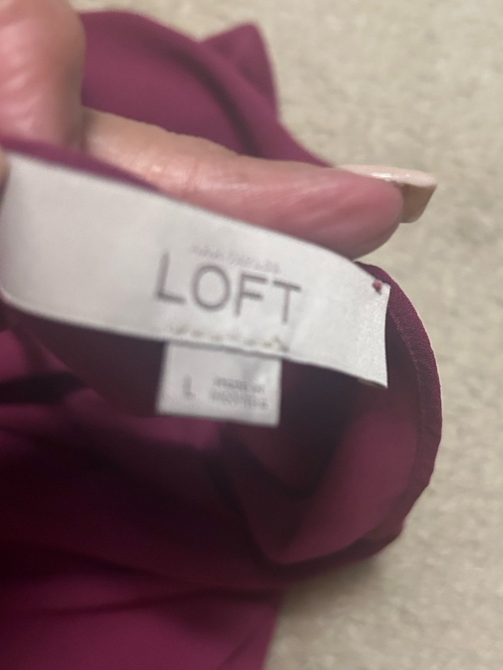 NWOT LOFT Plum-Colored Satin Cami - Picture 5 of 13